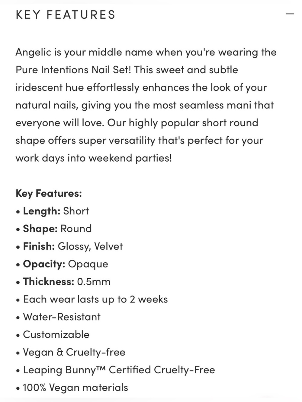 Glamnetic Short Round Press-On Nails in PURE INTENTIONS nib - Picture 8 of 14